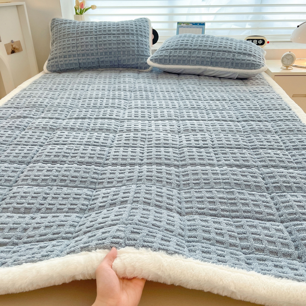 91家纺网 家纺一手货源 找家纺 （总）予梦家纺 2025新款加厚塔芙绒床垫床褥床护垫（带卖点图和买家秀）