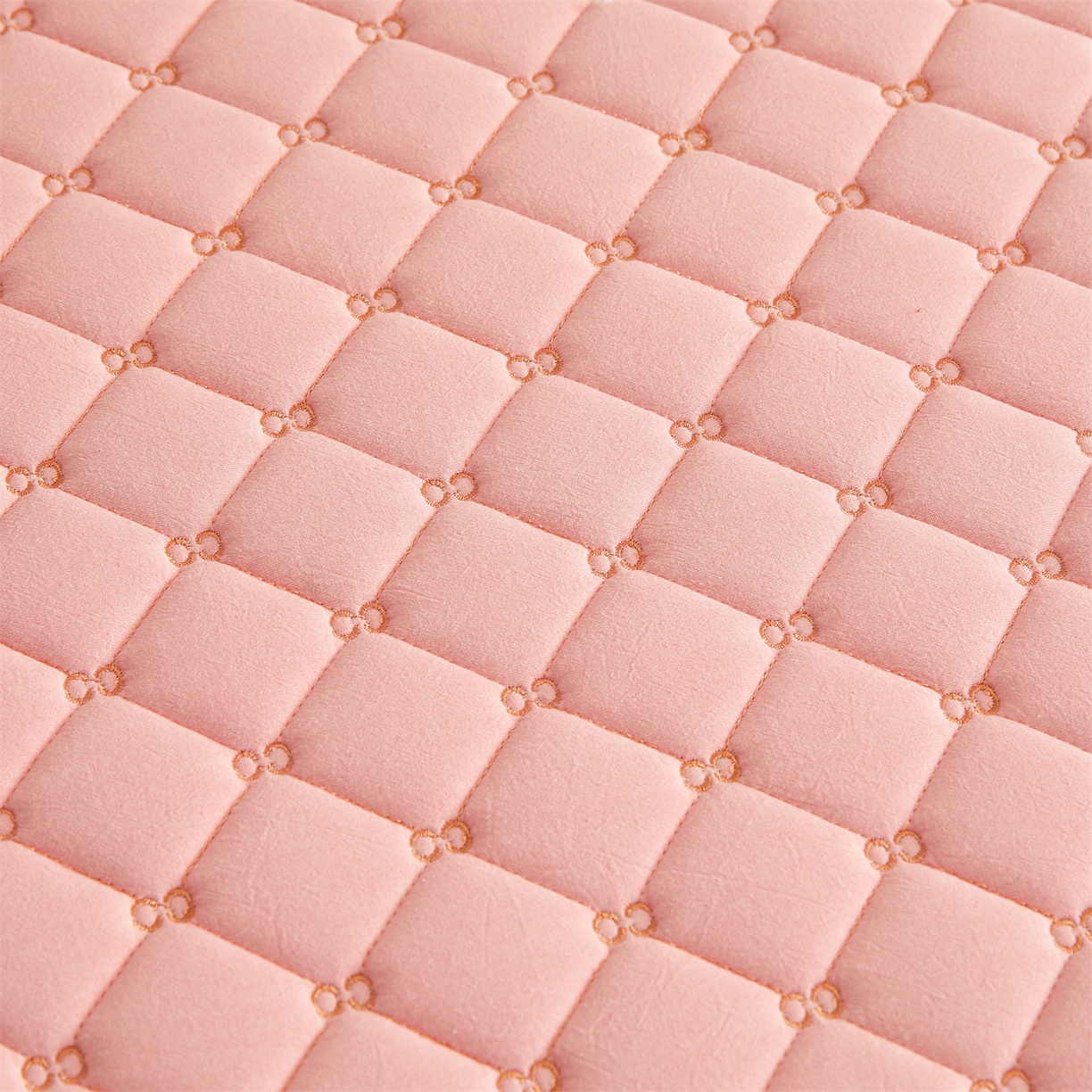 91家纺网 家纺一手货源 找家纺 伊人坊 2025新款A类全棉水洗棉六面全包夹棉床笠床垫保护套拉链床笠 樱花粉