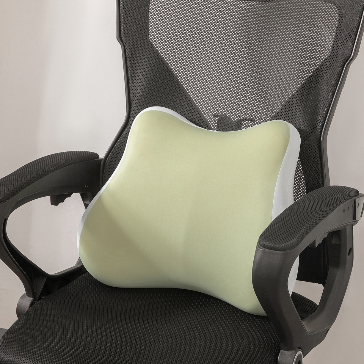 91家纺网 家纺一手货源 找家纺 （总）2025新款记忆棉腰靠腰枕支撑靠垫座椅工位透气办公室椅子护腰靠背垫