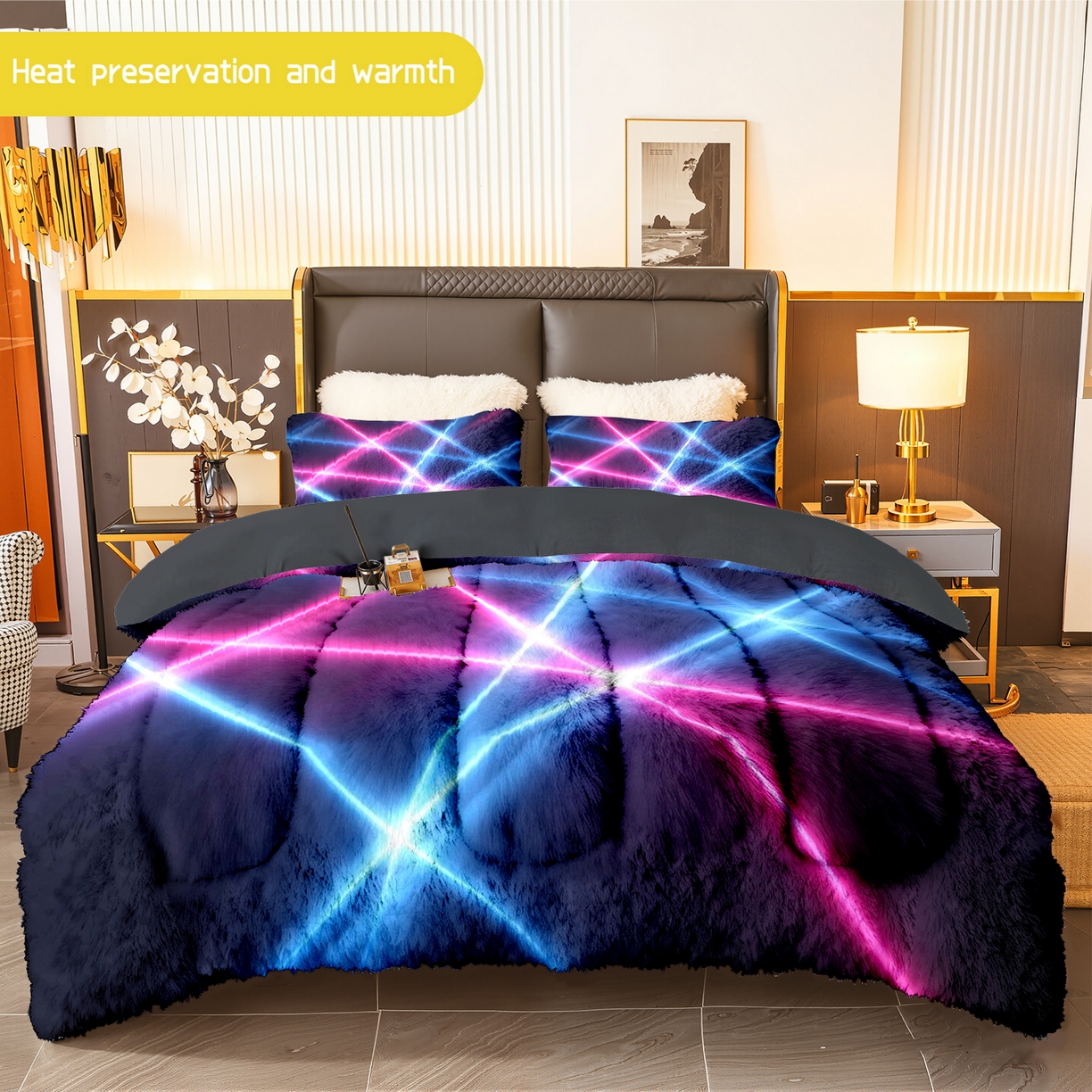 合纵跨境工厂 一件定制pod模式跨境180G牛奶绒被套三件套一件代发temu希音集采亚马逊速卖 015923313