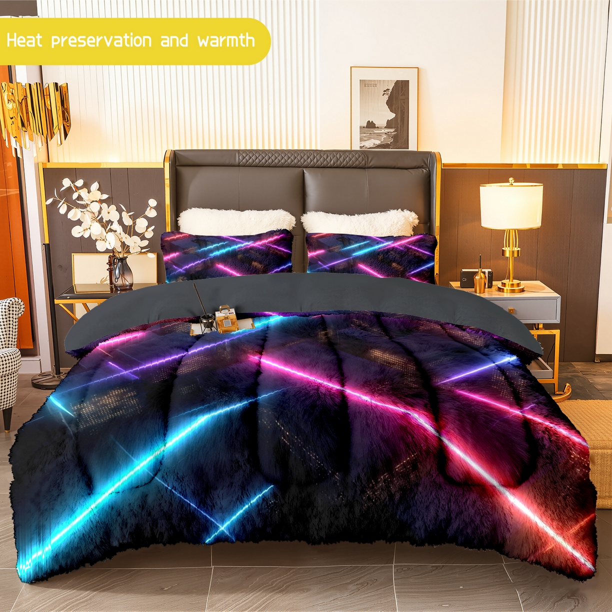 合纵跨境工厂 一件定制pod模式跨境180G牛奶绒被套三件套一件代发temu希音集采亚马逊速卖 015923315