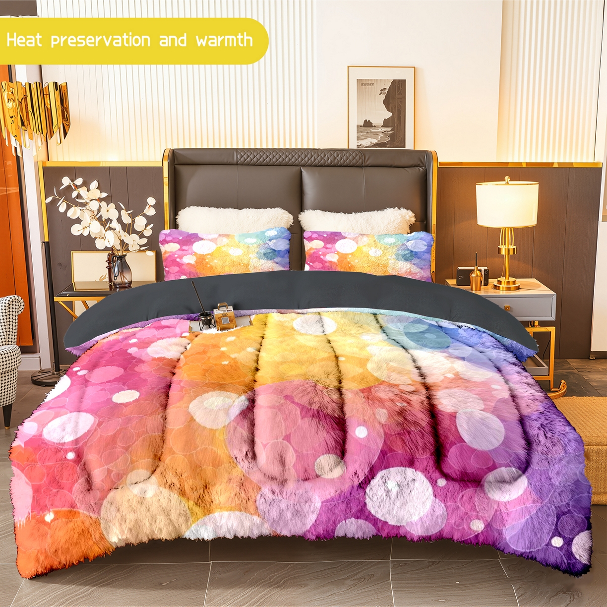 合纵跨境工厂 一件定制pod模式跨境180G牛奶绒被套三件套一件代发temu希音集采亚马逊速卖 015923320