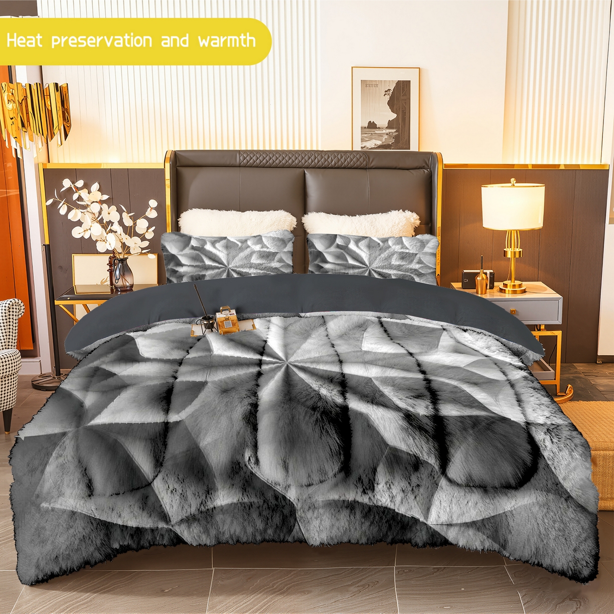 合纵跨境工厂 一件定制pod模式跨境180G牛奶绒被套三件套一件代发temu希音集采亚马逊速卖 015923330