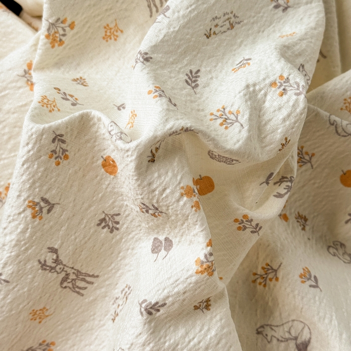 91家纺网 家纺一手货源 找家纺 繁花家居 2025新款高弹线云感木棉多层纱花边超软四件套 森林公园