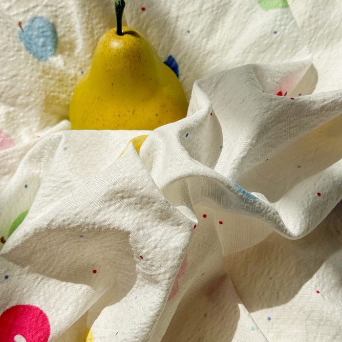 91家纺网 家纺一手货源 找家纺 繁花家居 2025新款高弹线云感木棉多层纱花边超软四件套 彩色苹果