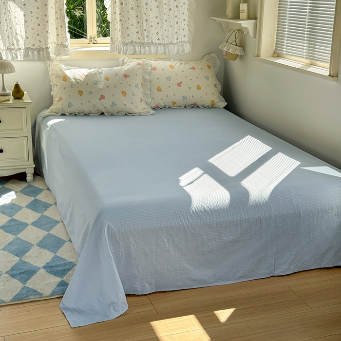 91家纺网 家纺一手货源 找家纺 繁花家居 2025新款高弹线云感木棉多层纱花边超软四件套 彩色南瓜