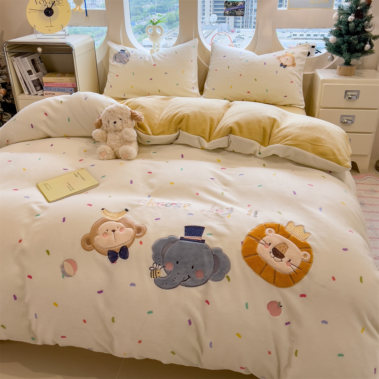 91家纺网 家纺一手货源 找家纺 （总）兄弟坊 2025新款卡通消光牛奶绒贴布绣四件套