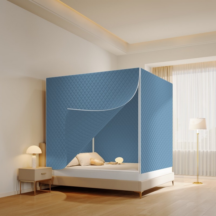 91家纺网 家纺一手货源 找家纺 （总）卓尔居 2025新款坐床保暖罩夹棉一体式保暖蚊帐，夹棉蚊帐，冬季蚊帐