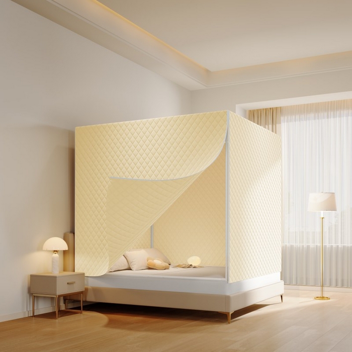 91家纺网 家纺一手货源 找家纺 （总）卓尔居 2025新款坐床保暖罩夹棉一体式保暖蚊帐，夹棉蚊帐，冬季蚊帐