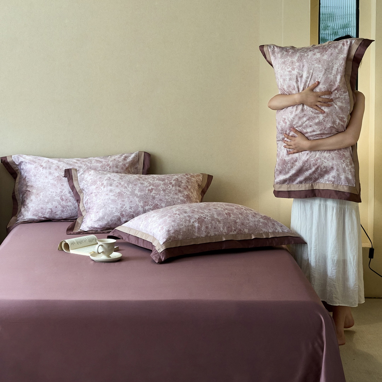 91家纺网 家纺一手货源 找家纺 （总）由丽家纺 2025新款双层拼角数码印花四件套 控价券后399起