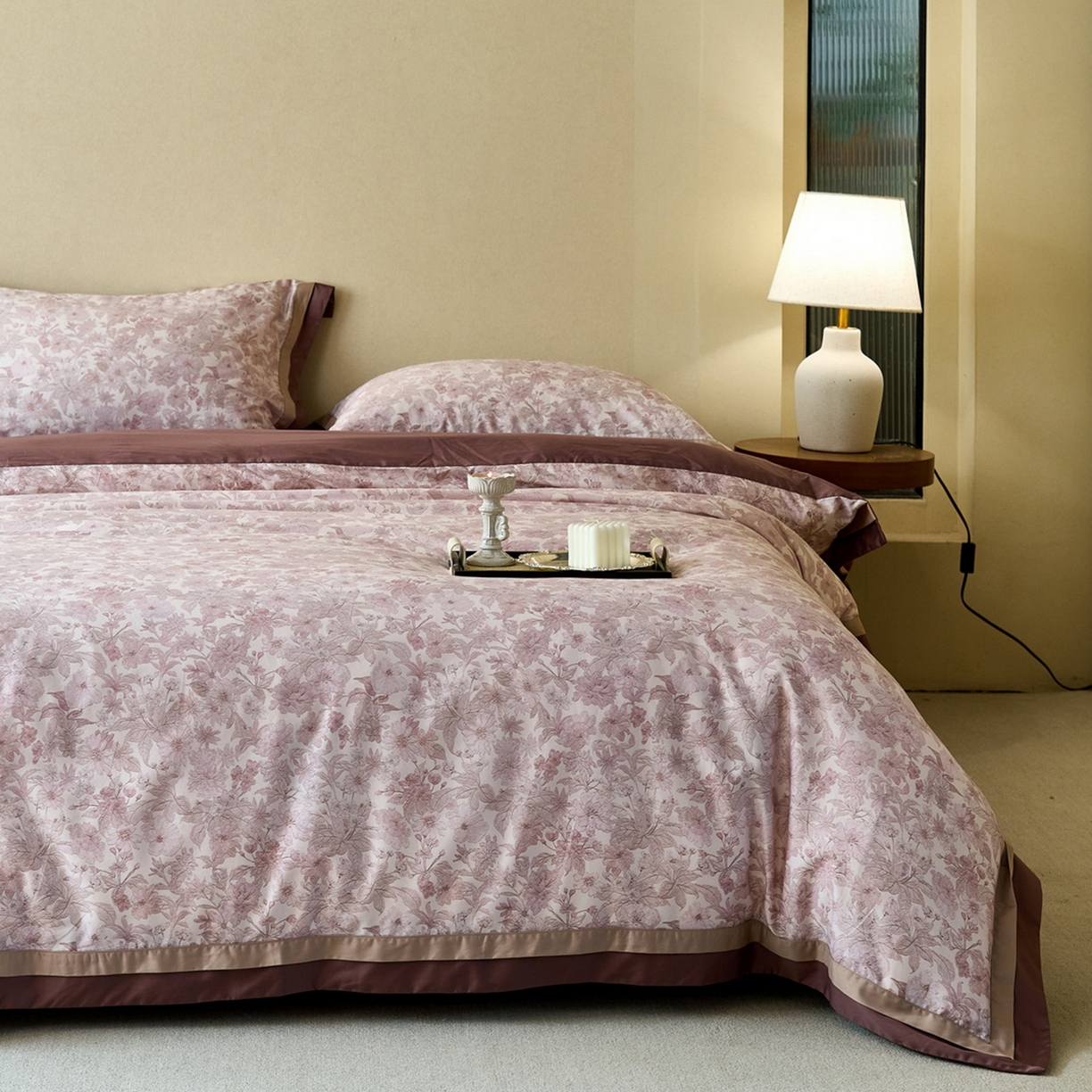 91家纺网 家纺一手货源 找家纺 （总）由丽家纺 2025新款双层拼角数码印花四件套 控价券后399起