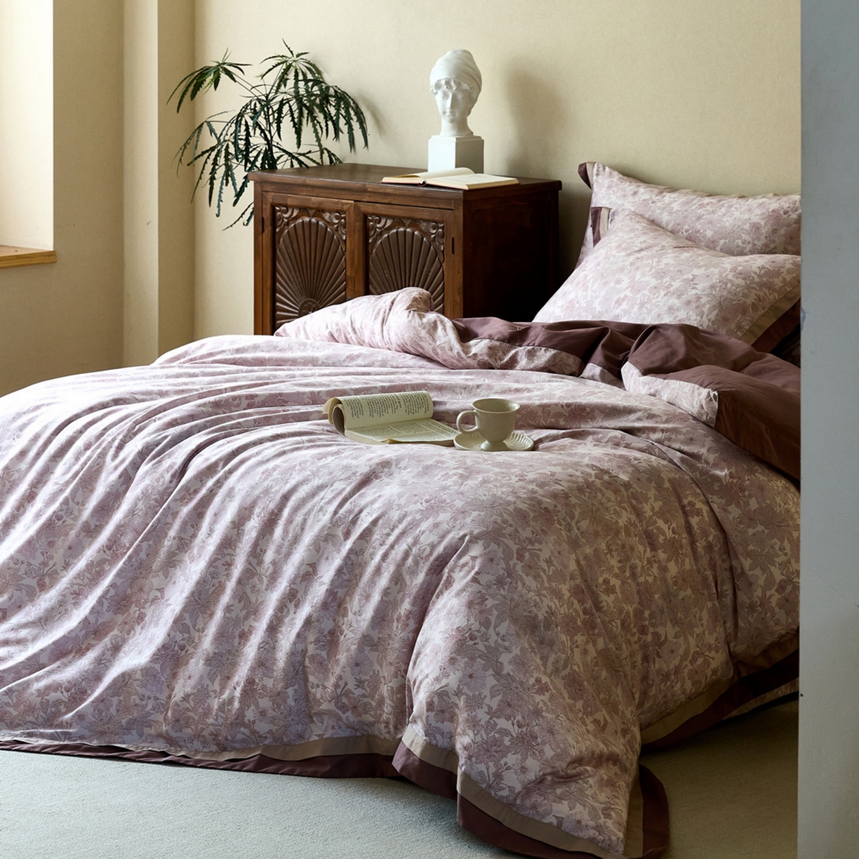 91家纺网 家纺一手货源 找家纺 （总）由丽家纺 2025新款双层拼角数码印花四件套 控价券后399起