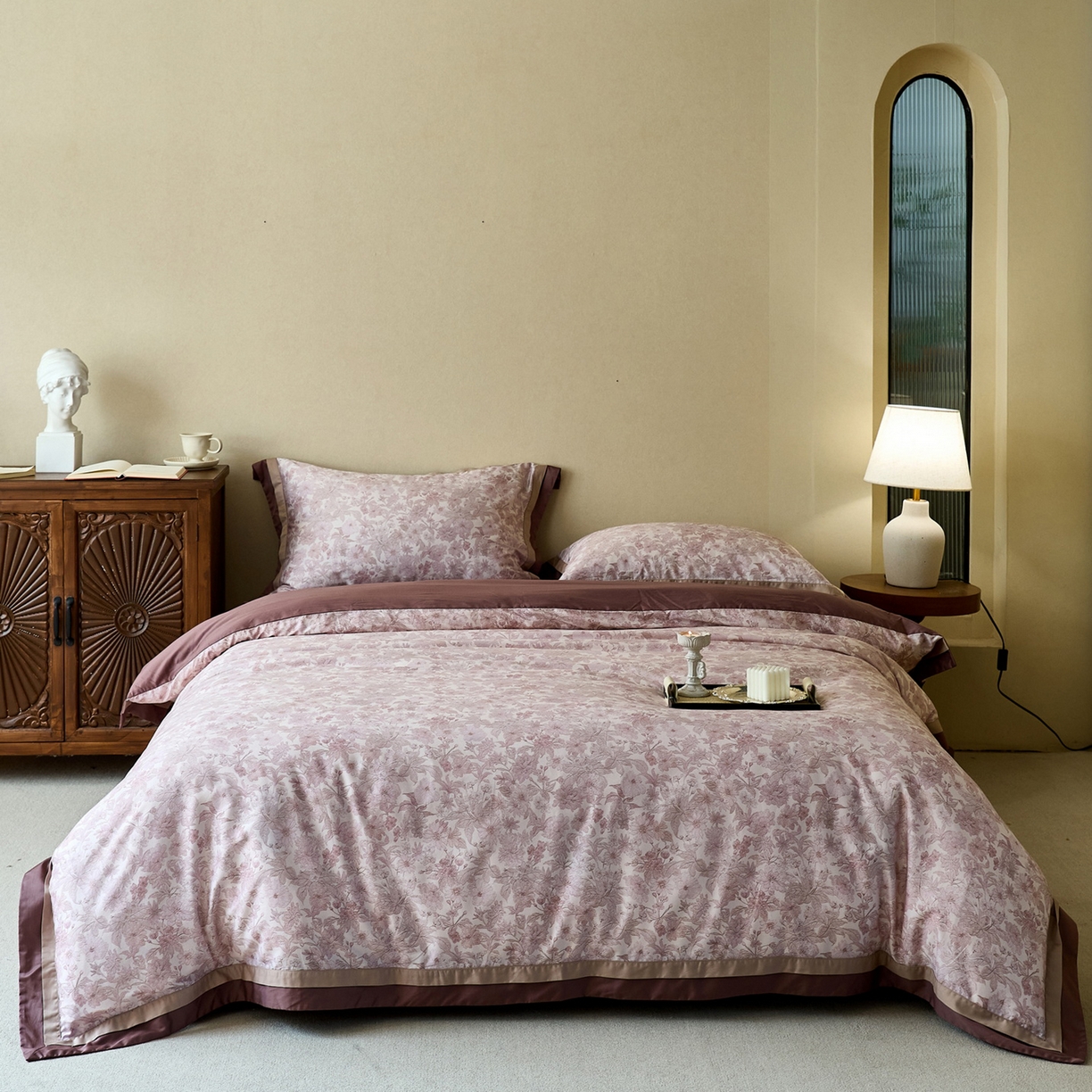 91家纺网 家纺一手货源 找家纺 （总）由丽家纺 2025新款双层拼角数码印花四件套 控价券后399起