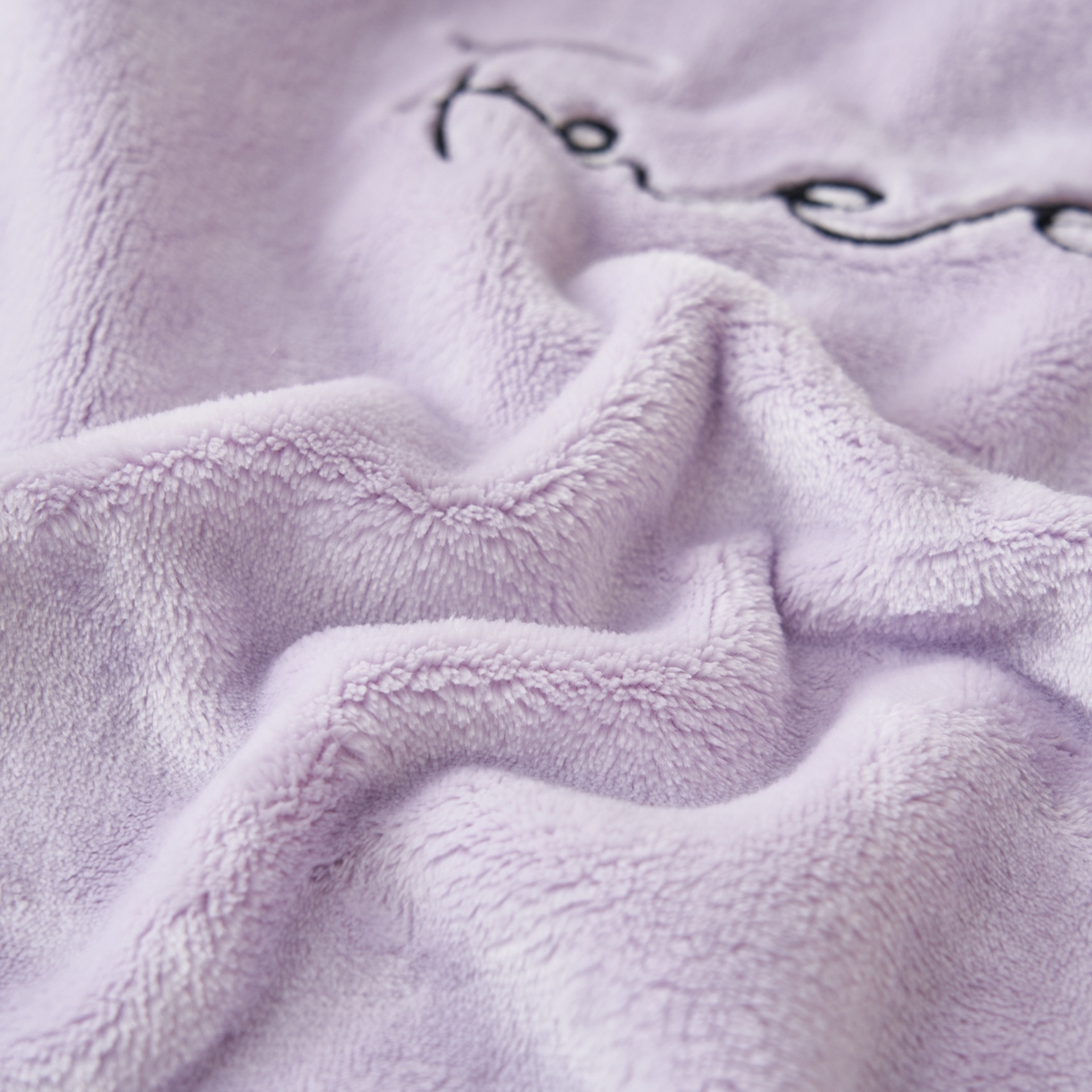 91家纺网 家纺一手货源 找家纺 艾佳 2025A类加厚双面牛奶绒多功能四季毯-绣花毛毯 绣花-丁香紫