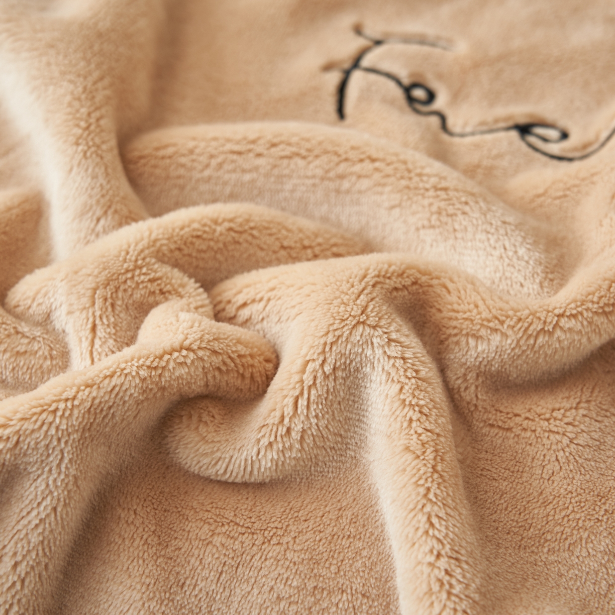 91家纺网 家纺一手货源 找家纺 艾佳 2025A类加厚双面牛奶绒多功能四季毯-绣花毛毯 绣花-经典咖