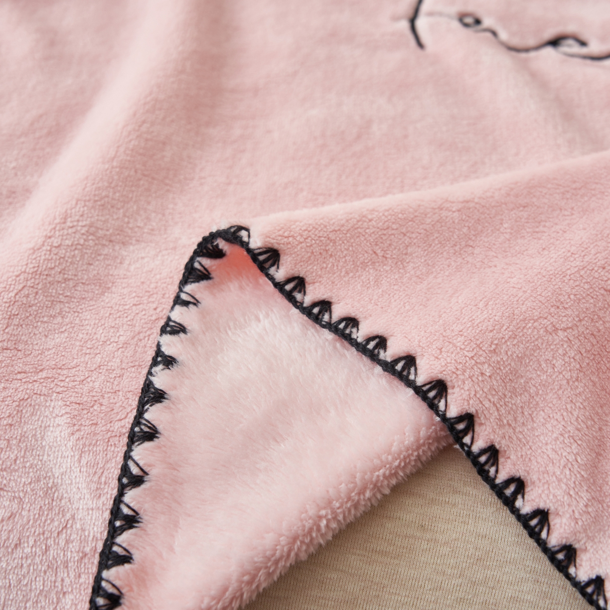 91家纺网 家纺一手货源 找家纺 艾佳 2025A类加厚双面牛奶绒多功能四季毯-绣花毛毯 绣花-圣罗粉