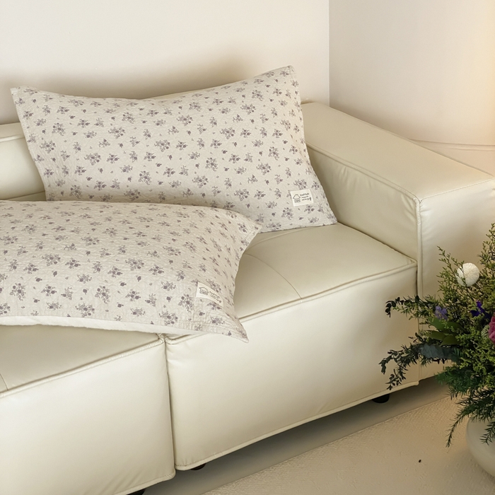 91家纺网 家纺一手货源 找家纺 麻依 2025新款安心棉枕巾四层全棉纱布枕头皮 漫语