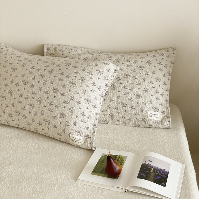 91家纺网 家纺一手货源 找家纺 麻依 2025新款安心棉枕巾四层全棉纱布枕头皮 漫语