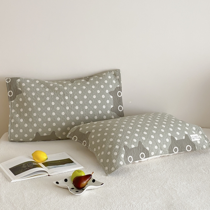 91家纺网 家纺一手货源 找家纺 （总）麻依 2025新款安心棉枕巾四层全棉纱布枕头皮