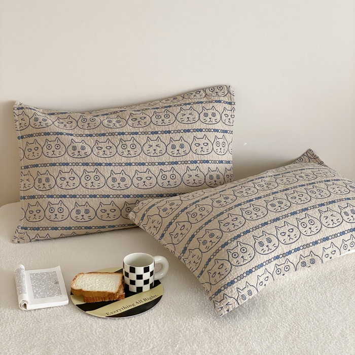 91家纺网 家纺一手货源 找家纺 （总）麻依 2025新款安心棉枕巾四层全棉纱布枕头皮