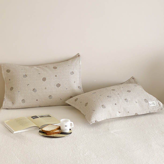 91家纺网 家纺一手货源 找家纺 （总）麻依 2025新款安心棉枕巾四层全棉纱布枕头皮