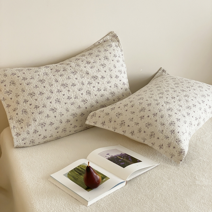 91家纺网 家纺一手货源 找家纺 麻依 2025新款安心棉枕巾四层全棉纱布枕头皮 漫语