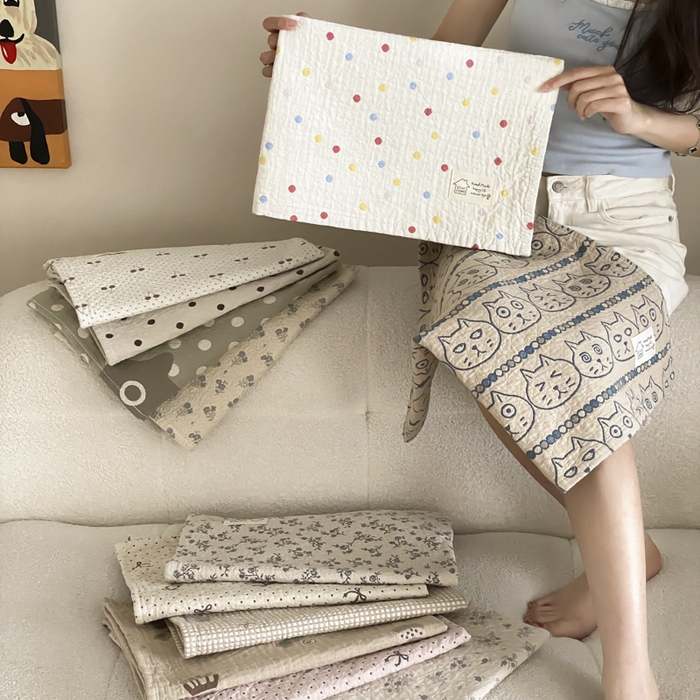 91家纺网 家纺一手货源 找家纺 （总）麻依 2025新款安心棉枕巾四层全棉纱布枕头皮