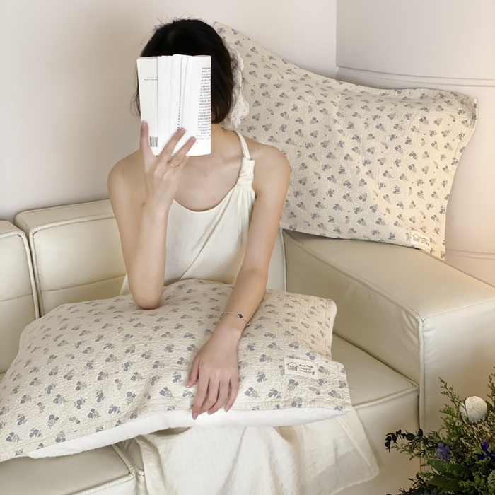 91家纺网 家纺一手货源 找家纺 麻依 2025新款安心棉枕巾四层全棉纱布枕头皮 兰溪