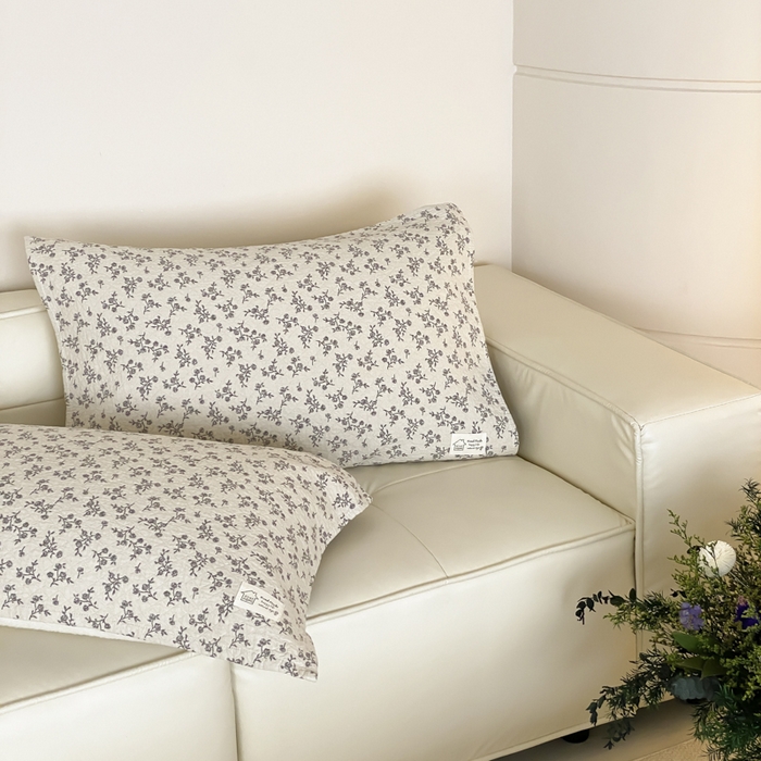 91家纺网 家纺一手货源 找家纺 麻依 2025新款安心棉枕巾四层全棉纱布枕头皮 木栖