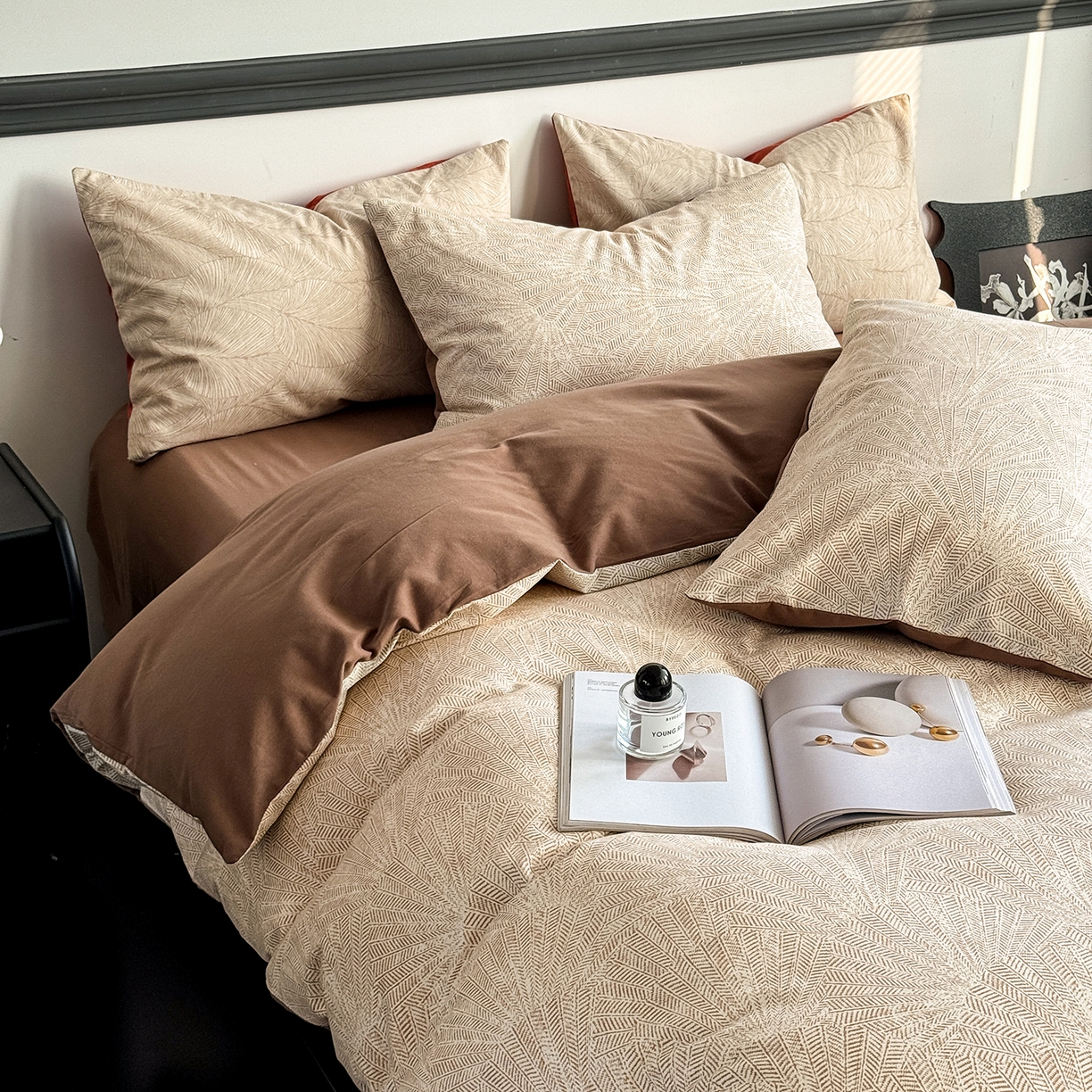 91家纺网 家纺一手货源 找家纺 红淳家纺 2025新款全棉加厚磨毛四件套 威廉-黄