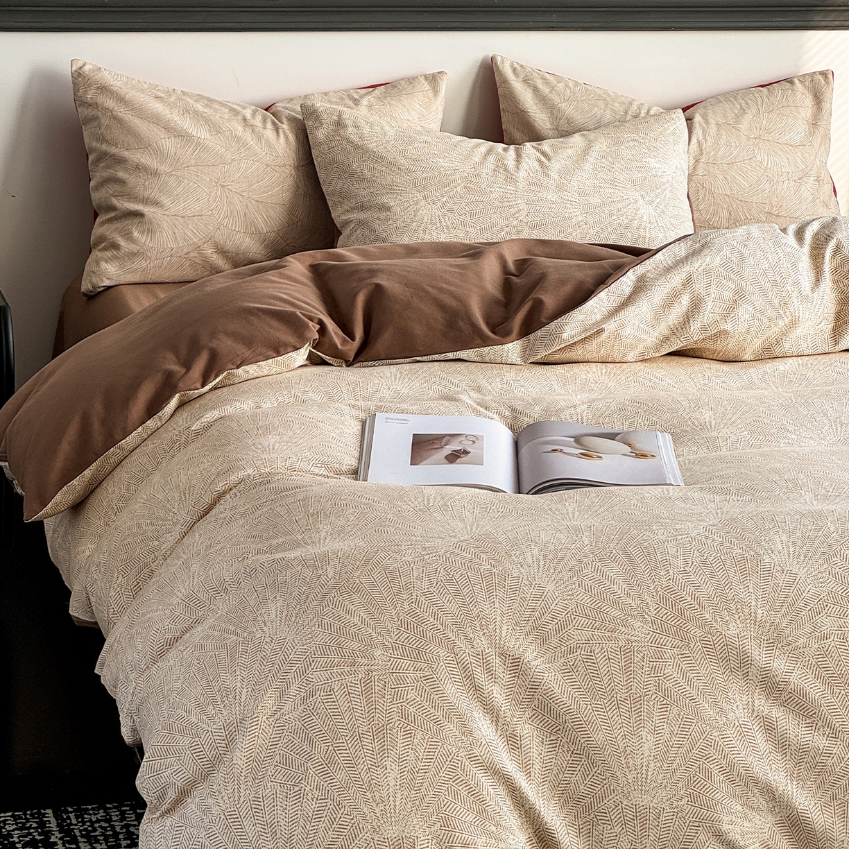 91家纺网 家纺一手货源 找家纺 红淳家纺 2025新款全棉加厚磨毛四件套 威廉-黄