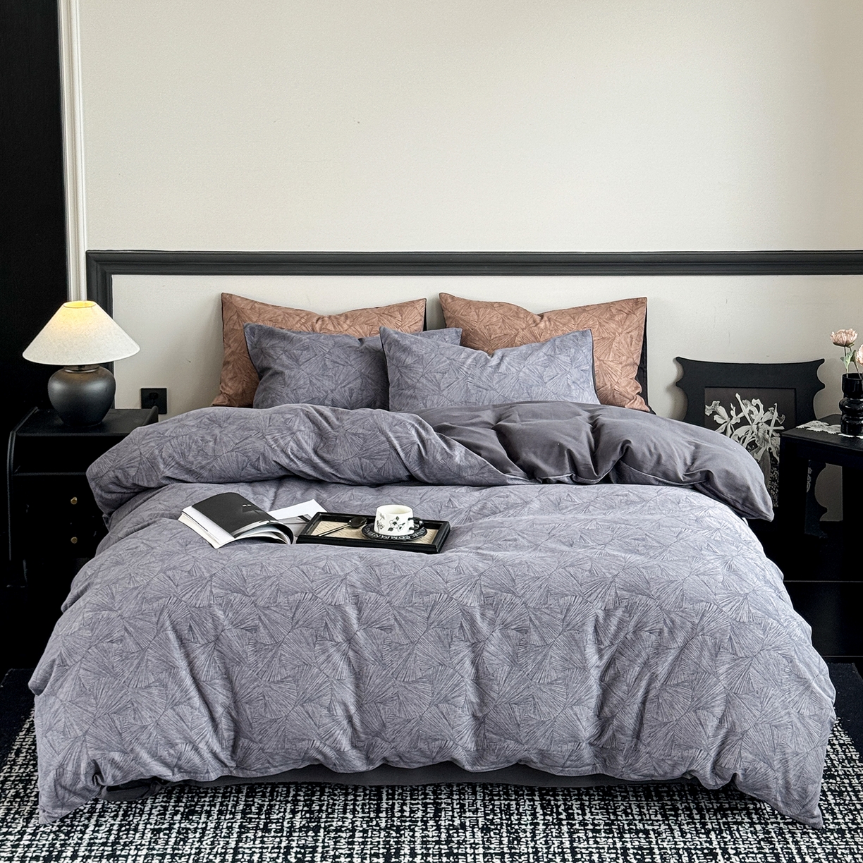 91家纺网 家纺一手货源 找家纺 （总）红淳家纺 2025新款全棉加厚磨毛四件套