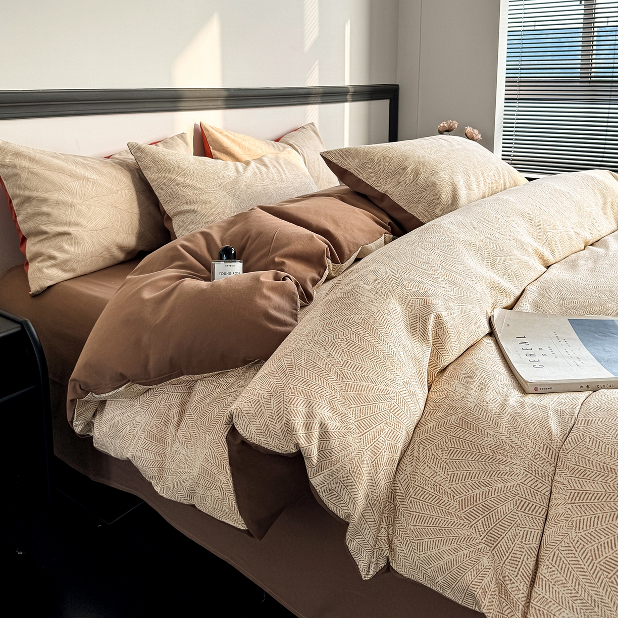 91家纺网 家纺一手货源 找家纺 红淳家纺 2025新款全棉加厚磨毛四件套 威廉-黄