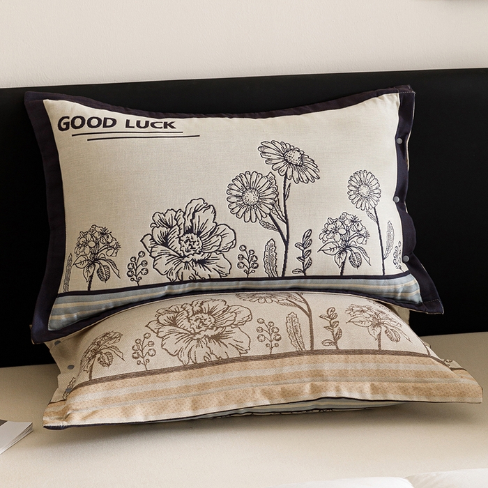 91家纺网 家纺一手货源 找家纺 （总）悦然毛巾被 2025新款全棉四层提花纱布美拉德凤格枕套