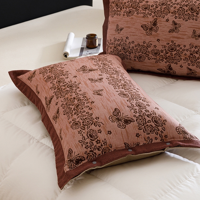 91家纺网 家纺一手货源 找家纺 （总）悦然毛巾被 2025新款全棉四层提花纱布美拉德凤格枕套