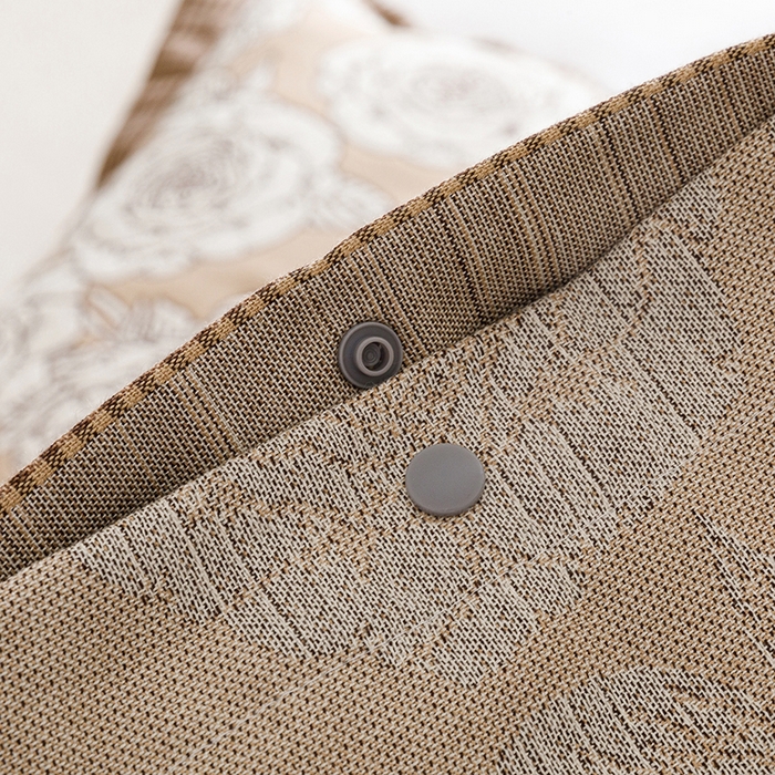 91家纺网 家纺一手货源 找家纺 悦然毛巾被 2025新款全棉四层提花纱布美拉德凤格枕套 玫瑰格调咖