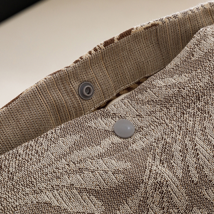 91家纺网 家纺一手货源 找家纺 悦然毛巾被 2025新款全棉四层提花纱布美拉德凤格枕套 蔓叶棕