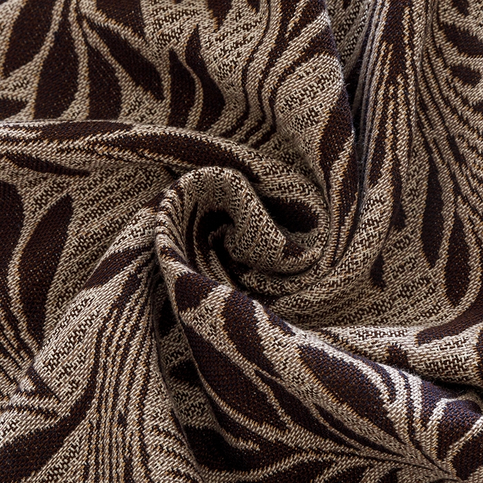 91家纺网 家纺一手货源 找家纺 悦然毛巾被 2025新款全棉四层提花纱布美拉德凤格枕套 蔓叶咖