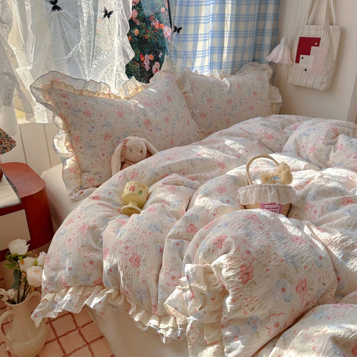 91家纺网 家纺一手货源 找家纺 阿曼达 2025新款法式双边印花花边款四件套 法式双边-月光恋人