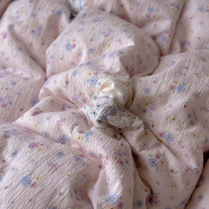 91家纺网 家纺一手货源 找家纺 阿曼达 2025新款法式双边印花花边款四件套 法式双边-甜心