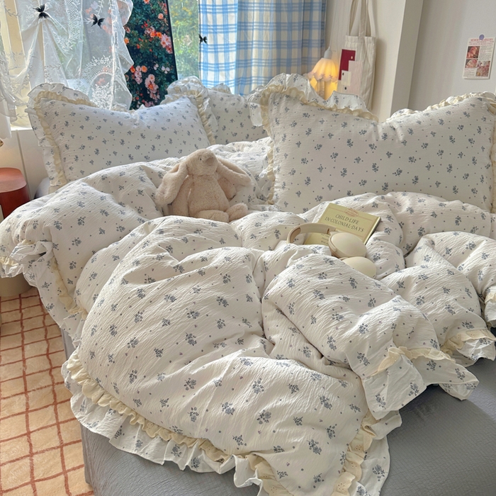 91家纺网 家纺一手货源 找家纺 阿曼达 2025新款法式双边印花花边款四件套 法式双边-夜曲