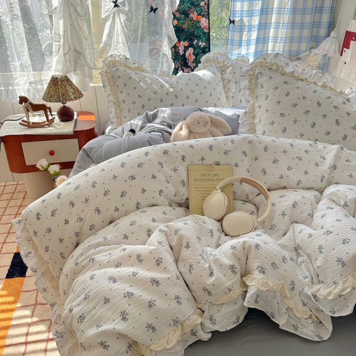 91家纺网 家纺一手货源 找家纺 阿曼达 2025新款法式双边印花花边款四件套 法式双边-夜曲