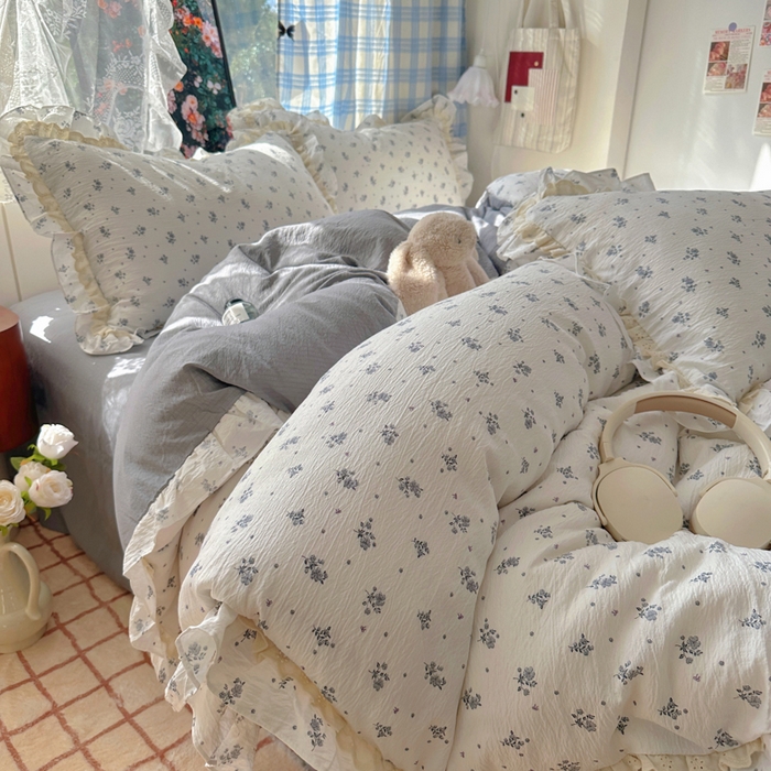 91家纺网 家纺一手货源 找家纺 阿曼达 2025新款法式双边印花花边款四件套 法式双边-夜曲