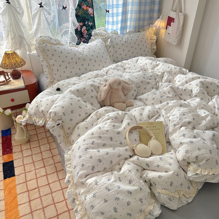 91家纺网 家纺一手货源 找家纺 阿曼达 2025新款法式双边印花花边款四件套 法式双边-夜曲