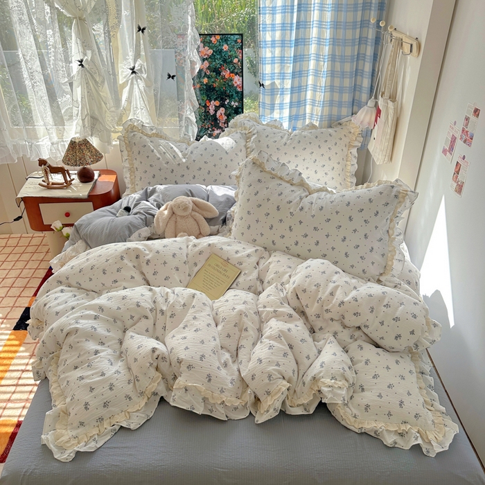 91家纺网 家纺一手货源 找家纺 阿曼达 2025新款法式双边印花花边款四件套 法式双边-夜曲