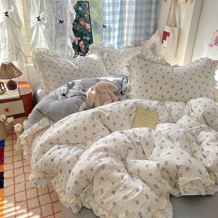 91家纺网 家纺一手货源 找家纺 阿曼达 2025新款法式双边印花花边款四件套 法式双边-夜曲