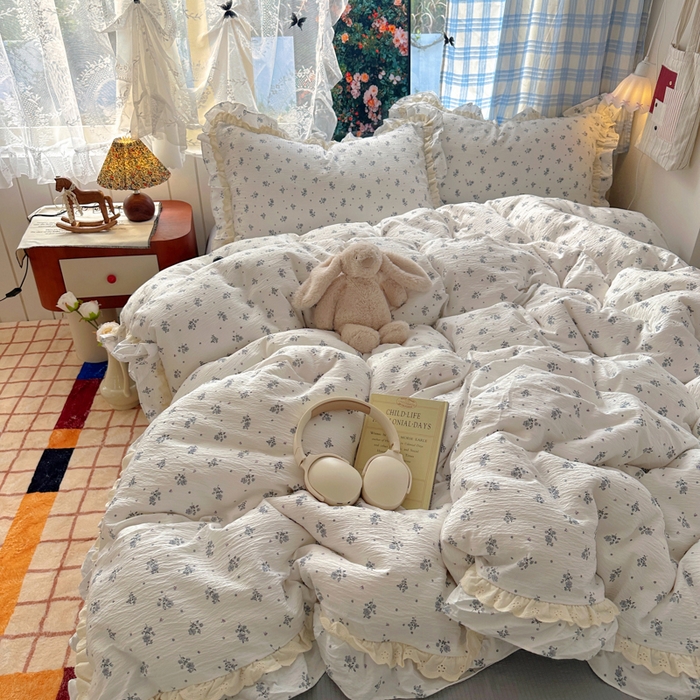 91家纺网 家纺一手货源 找家纺 阿曼达 2025新款法式双边印花花边款四件套 法式双边-夜曲