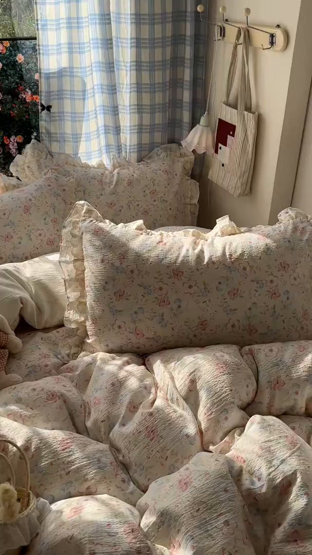 91家纺网 家纺一手货源 找家纺 阿曼达 2025新款法式双边印花花边款四件套 法式双边-月光恋人