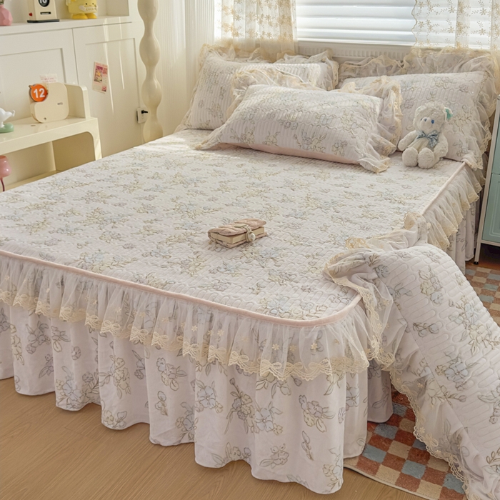 91家纺网 家纺一手货源 找家纺 （总）家之硕家纺 2025新款立体雕花可拆洗牛奶绒单床裙系列