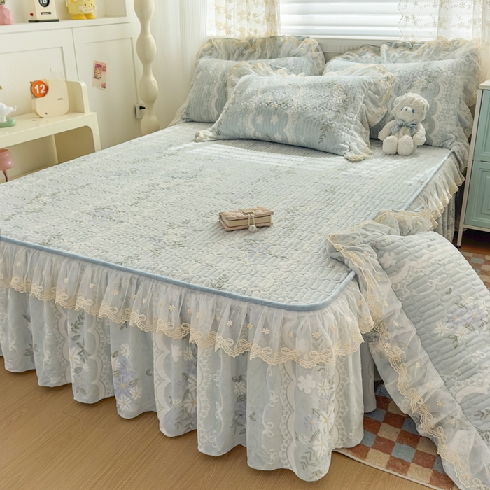 91家纺网 家纺一手货源 找家纺 家之硕家纺 2025新款立体雕花可拆洗牛奶绒枕套系列 安妮绿